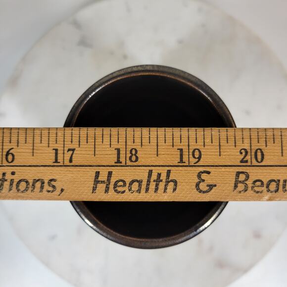 Vtg Haeger Floral Vase 8" Brown Gold Metallic Finish Ceramic Retro Home Decor - Picture 6 of 13